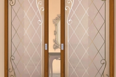 4 PORTE A VETRO- LAVORAZIONE A MOSAICO